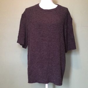 Zara grey short sleeved ribbed sweater